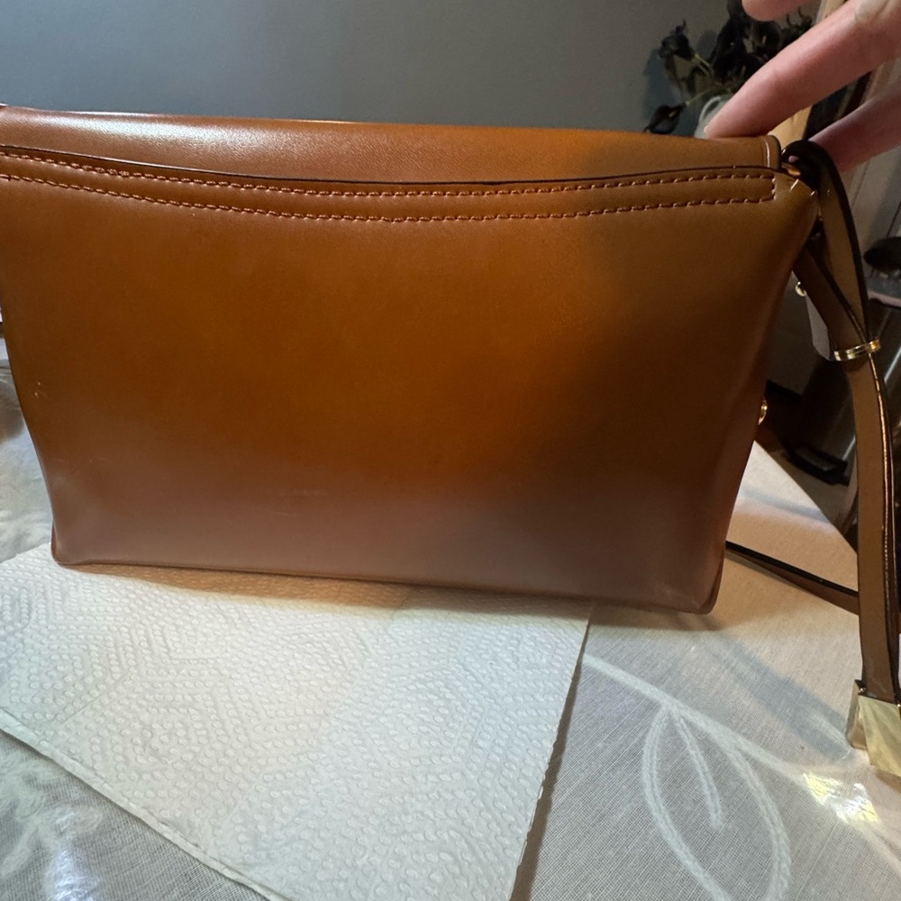 Zara basic collections Brown Leather Shoulder Bag - image 4